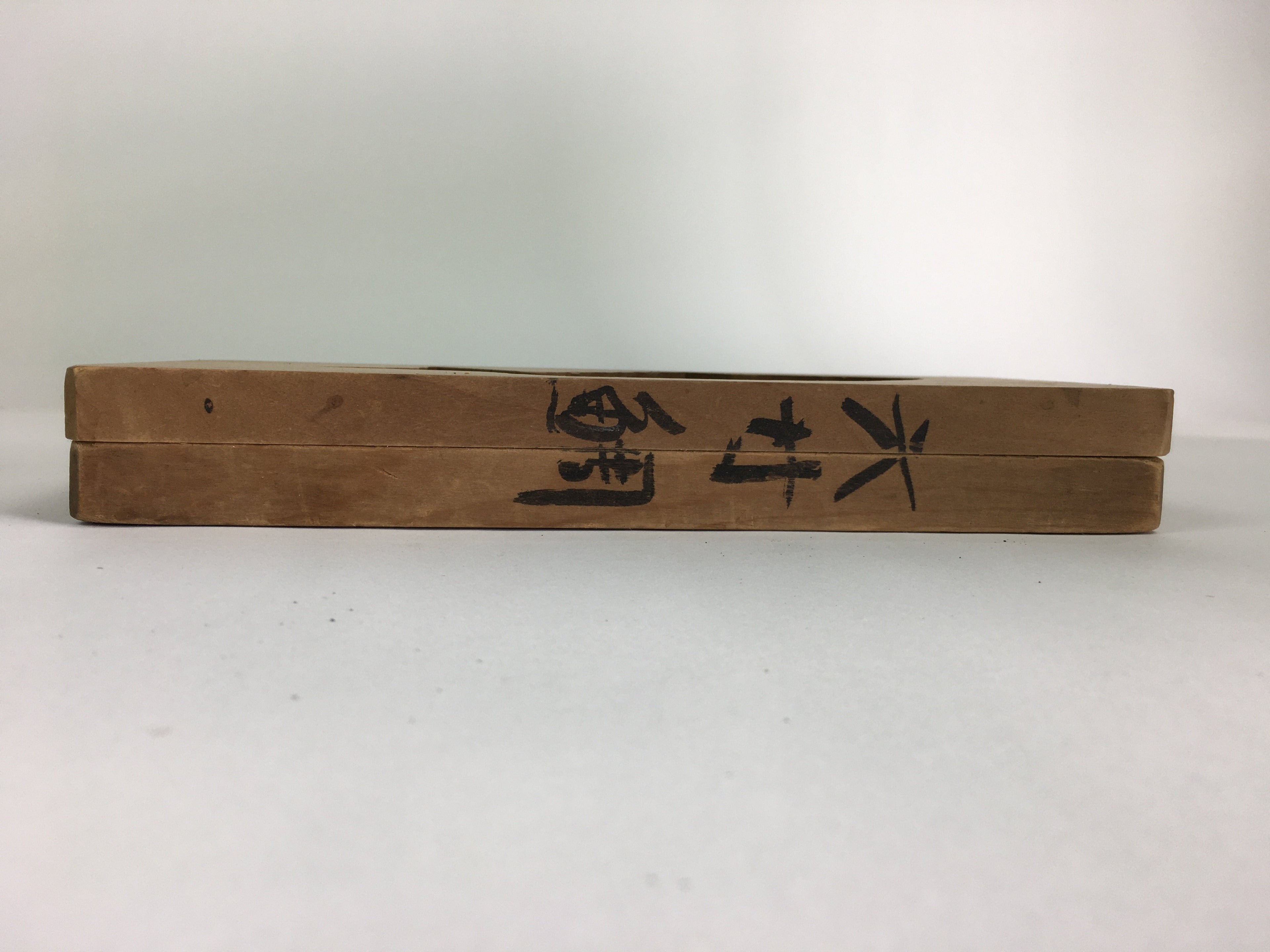 Japanese Wooden Cake Mold Kashigata Sweets Vtg Carving Brown Snapper Kg364