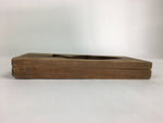 Japanese Wooden Cake Mold Kashigata Sweets Vtg Carving Brown Snapper Kg372