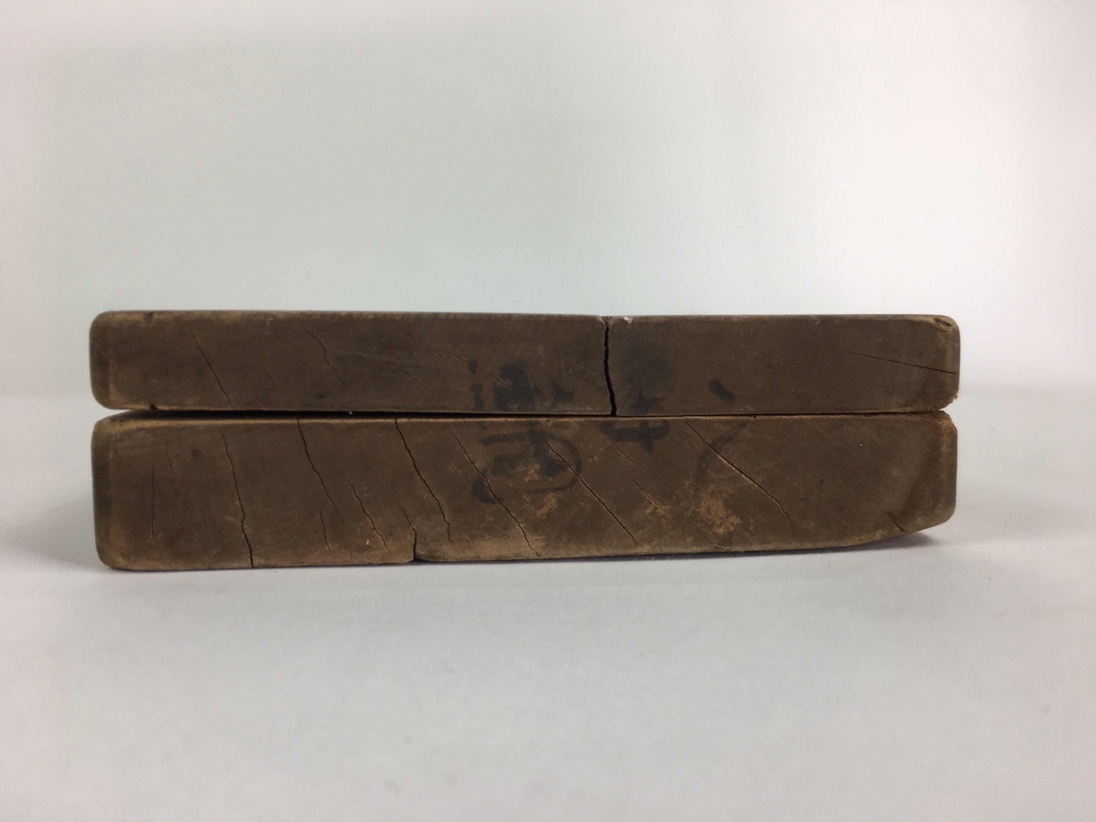 Japanese Wooden Cake Mold Kashigata Sweets Vtg Carving Brown Snapper Kg372
