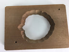 Japanese Wooden Cake Mold Kashigata Sweets Vtg Carving Brown Turtle Kg360