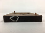 Japanese Wooden Cake Mold Kashigata Sweets Vtg Carving Brown Turtle shell Kg351