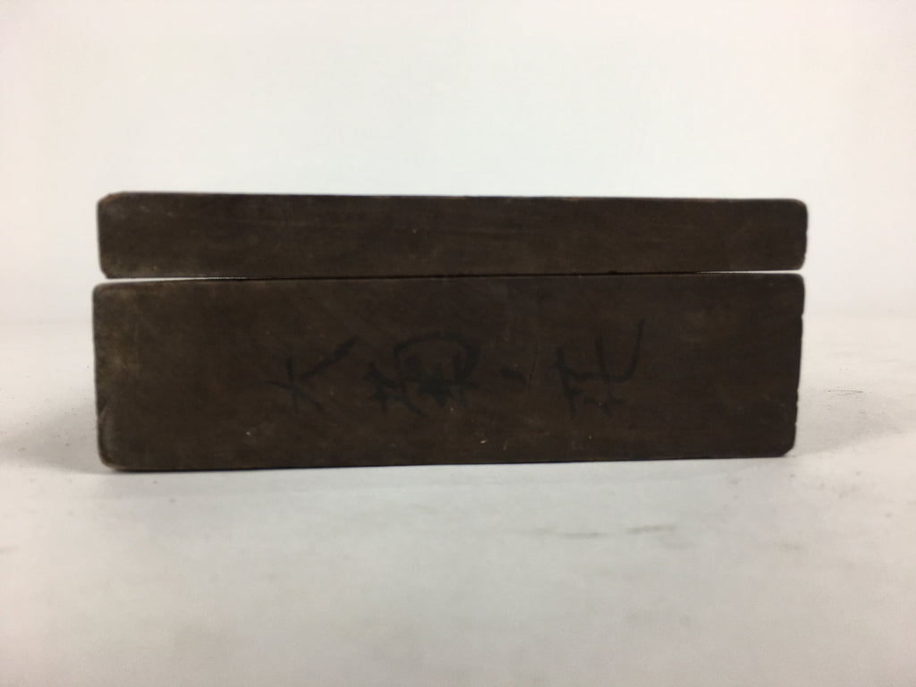 Japanese Wooden Cake Mold Kashigata Sweets Vtg Carving Chrysanthemum Kg342