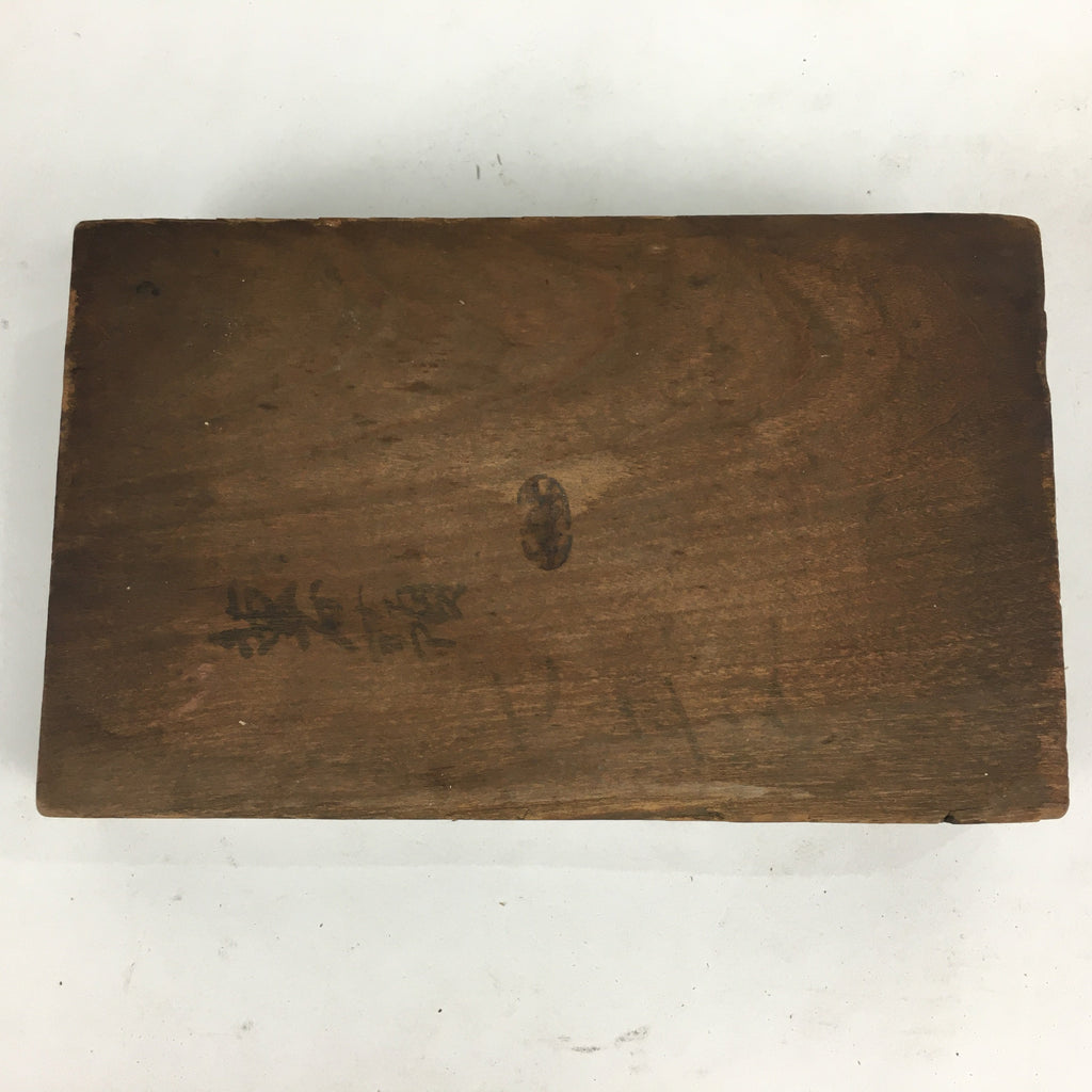 Japanese Wooden Cake Mold Kashigata Sweets Vtg Carving Chrysanthemum Kg342