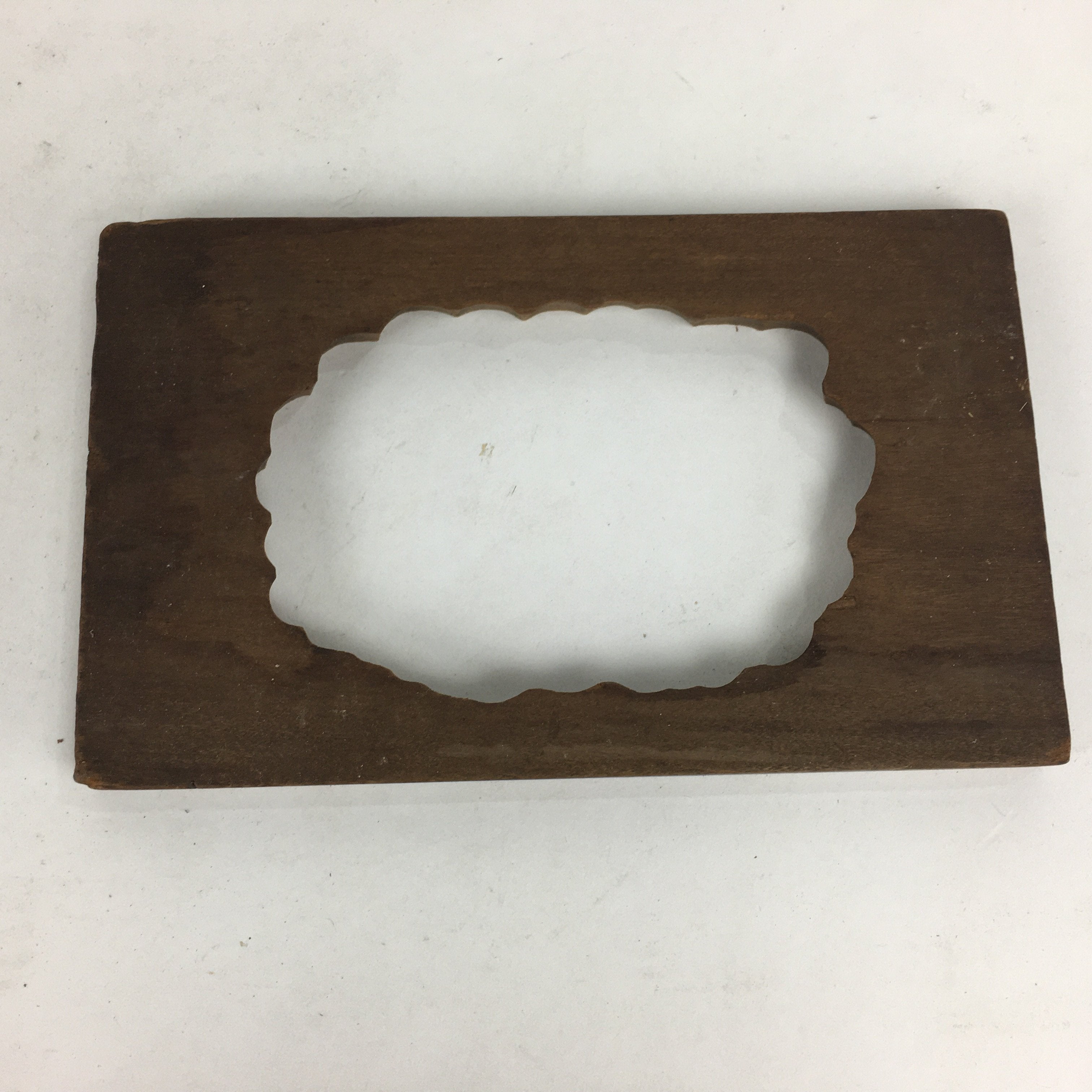 Japanese Wooden Cake Mold Kashigata Sweets Vtg Carving Chrysanthemum Kg342