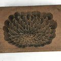 Japanese Wooden Cake Mold Kashigata Sweets Vtg Carving Chrysanthemum Kg342