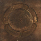 Japanese Wooden Cake Mold Kashigata Sweets Vtg Carving Flowers Kg382
