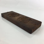Japanese Wooden Cake Mold Kashigata Sweets Vtg Carving Flowers Kg382