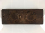 Japanese Wooden Cake Mold Kashigata Sweets Vtg Carving Flowers Kg382