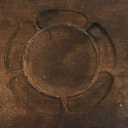 Japanese Wooden Cake Mold Kashigata Sweets Vtg Carving Flowers Kg382