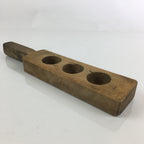 Japanese Wooden Cake Mold Kashigata Sweets Vtg Carving Half Sphere Kg378