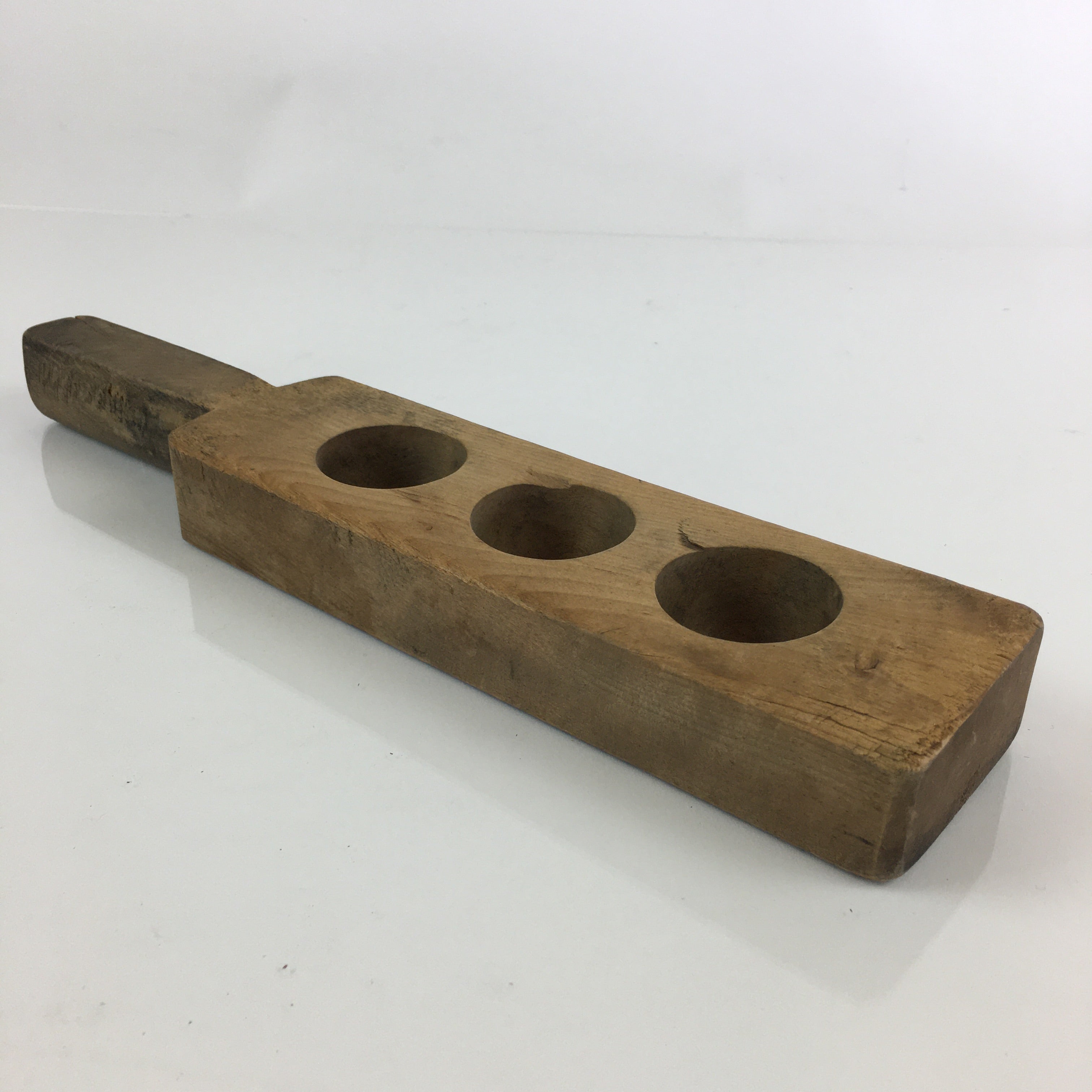 Japanese Wooden Cake Mold Kashigata Sweets Vtg Carving Half Sphere Kg378