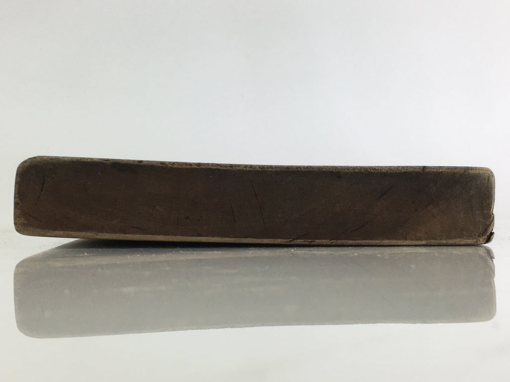Japanese Wooden Cake Mold Kashigata Sweets Vtg Carving Lotus Flower Kg377