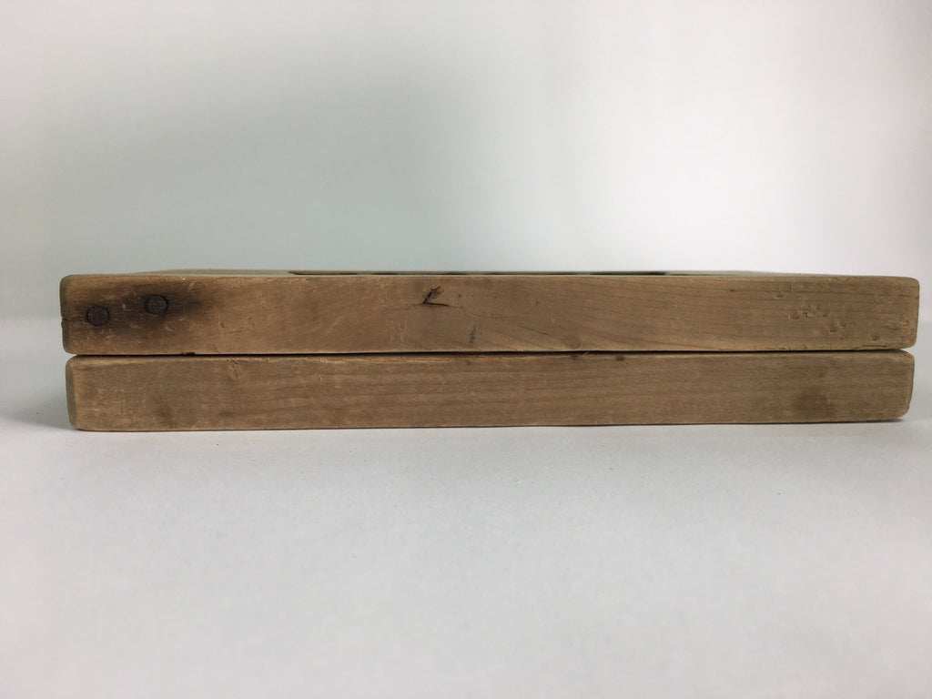 Japanese Wooden Cake Mold Kashigata Sweets Vtg Carving Picture Frame Kg365