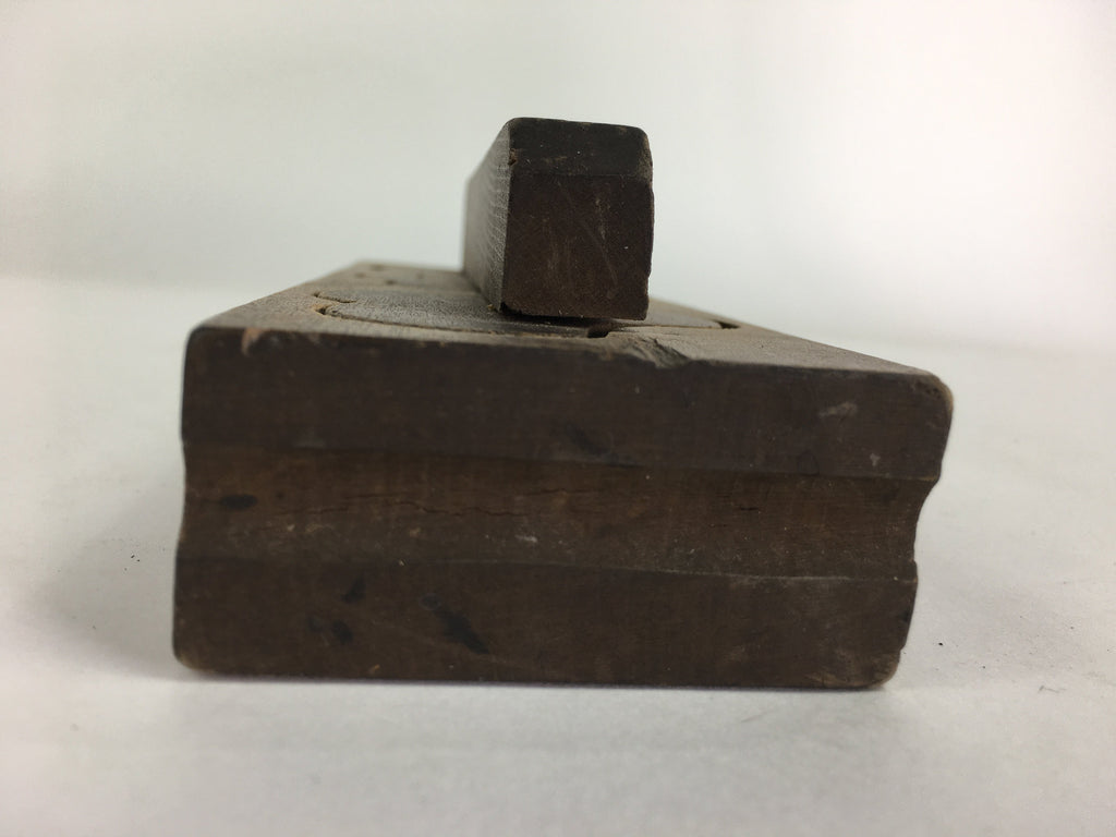 Japanese Wooden Cake Mold Kashigata Sweets Vtg Carving Pine Bamboo Plum Kg375