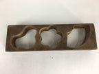 Japanese Wooden Cake Mold Kashigata Sweets Vtg Carving Pine Bamboo Plum Kg375