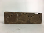 Japanese Wooden Cake Mold Kashigata Sweets Vtg Carving Pine Bamboo Plum Kg375