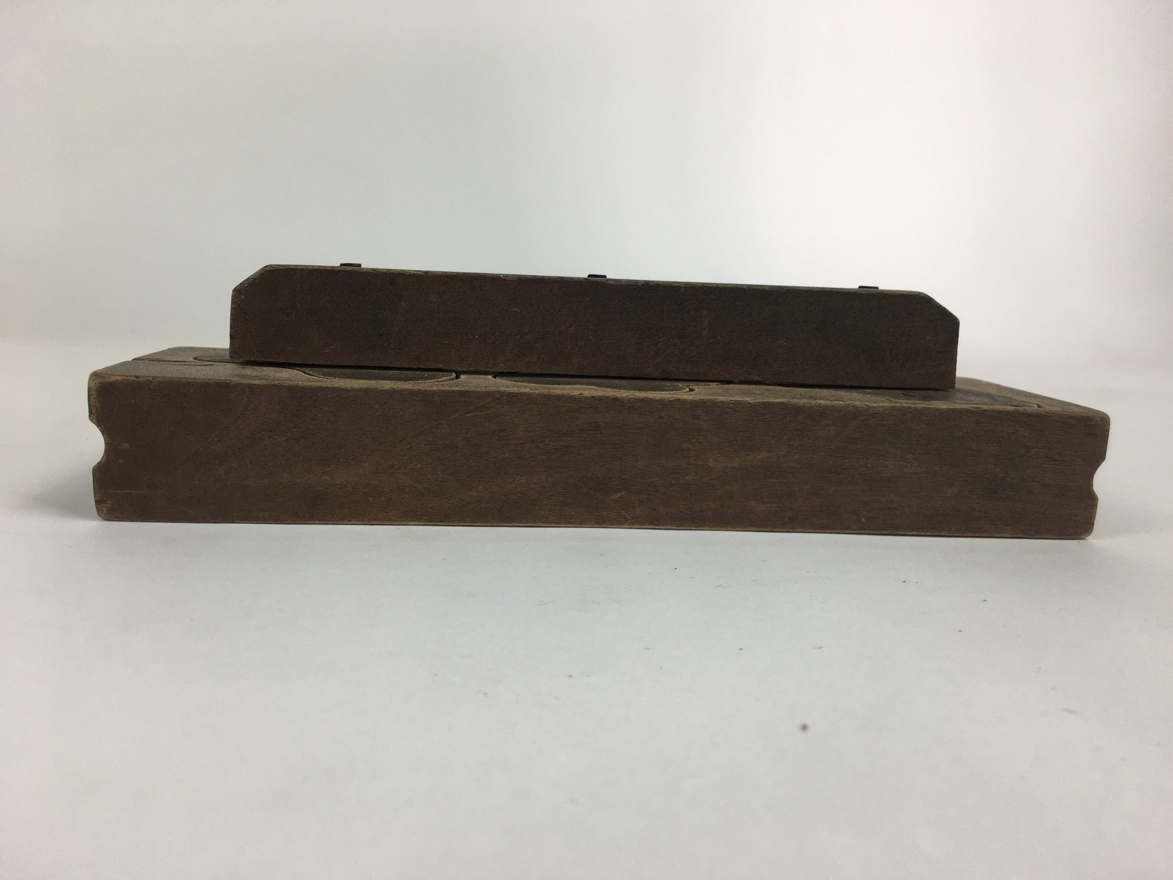 Japanese Wooden Cake Mold Kashigata Sweets Vtg Carving Pine Bamboo Plum Kg375