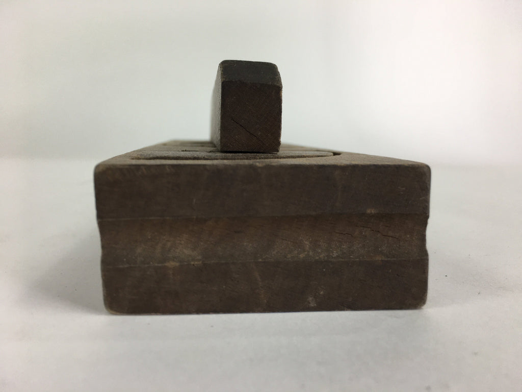 Japanese Wooden Cake Mold Kashigata Sweets Vtg Carving Pine Bamboo Plum Kg375
