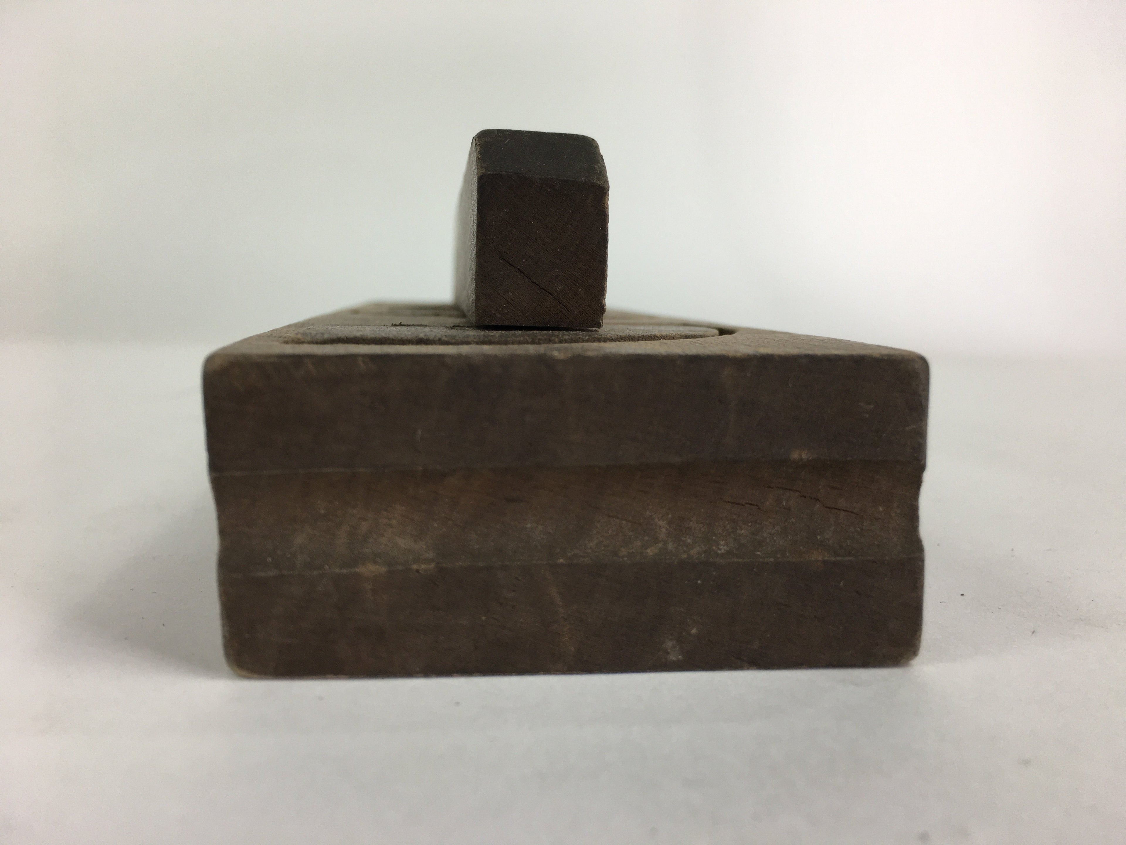 Japanese Wooden Cake Mold Kashigata Sweets Vtg Carving Pine Bamboo Plum Kg375