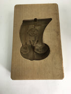 Japanese Wooden Cake Mold Kashigata Sweets Vtg Carving Treasure Ship Kg366