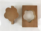 Japanese Wooden Cake Mold Kashigata Sweets Vtg Flower Oshigata Kg389