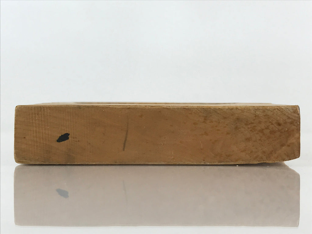 Japanese Wooden Cake Mold Kashigata Sweets Vtg Okame Lady Kg395