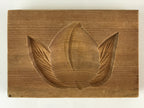 Japanese Wooden Cake Mold Kashigata Sweets Vtg Peach With Leaves Kg394