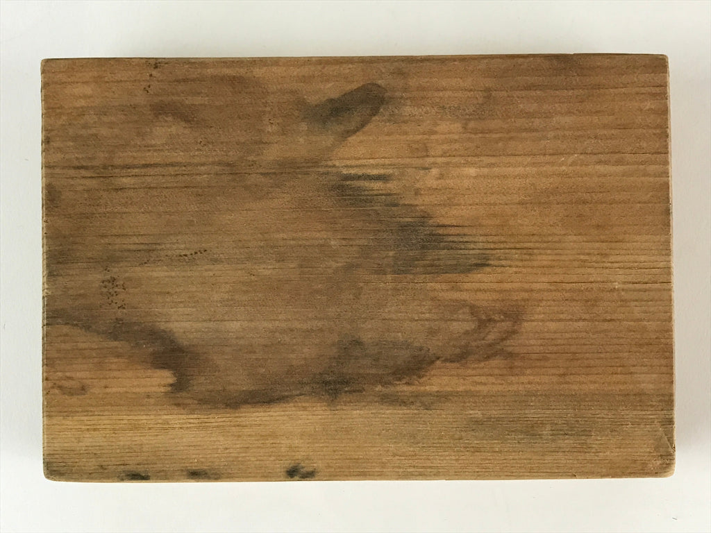 Japanese Wooden Cake Mold Kashigata Sweets Vtg Peach With Leaves Kg394