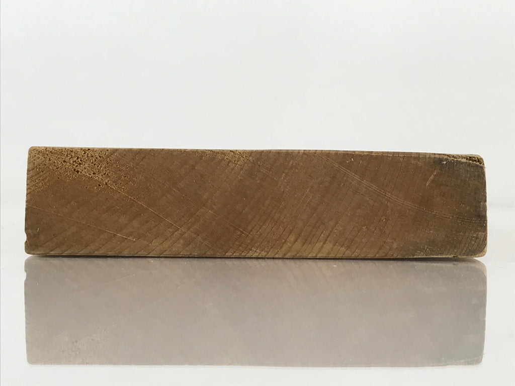 Japanese Wooden Cake Mold Kashigata Sweets Vtg Peach With Leaves Kg394