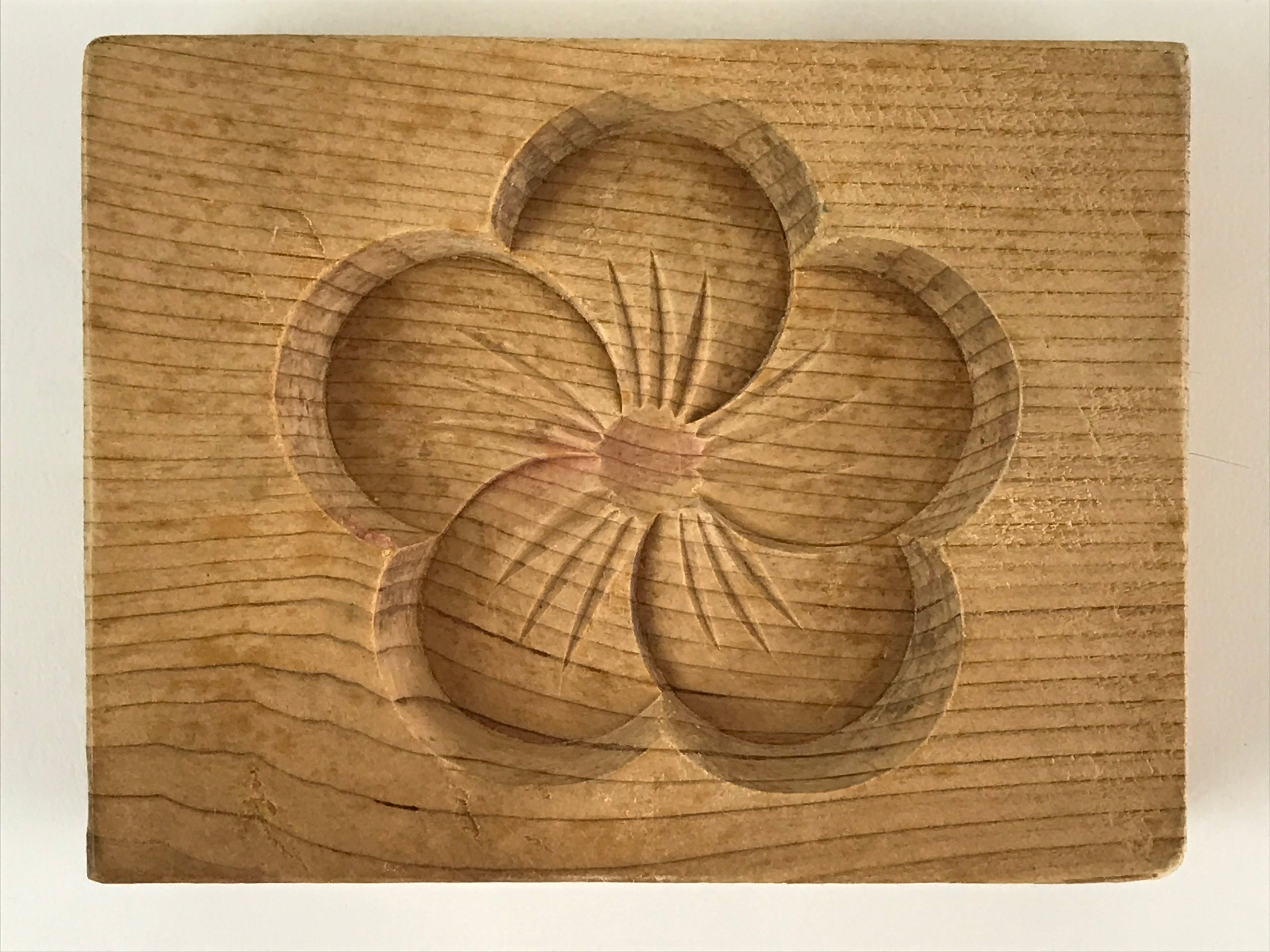 Japanese Wooden Cake Mold Kashigata Sweets Vtg Plum Blossom Kg396
