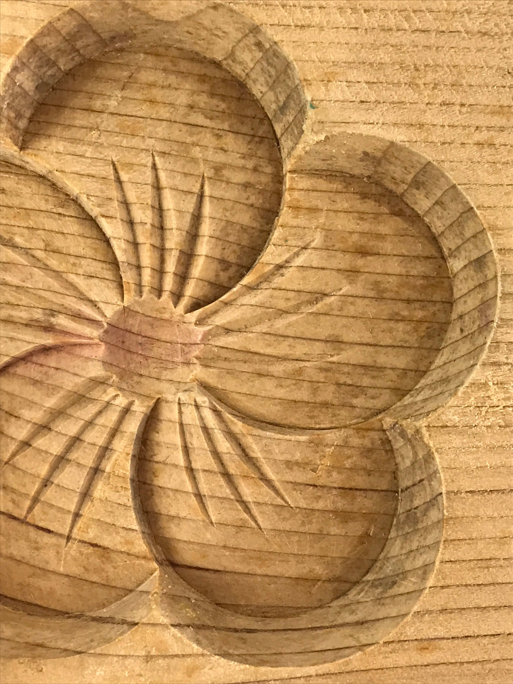 Japanese Wooden Cake Mold Kashigata Sweets Vtg Plum Blossom Kg396