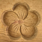 Japanese Wooden Cake Mold Kashigata Sweets Vtg Plum Blossom Kg396
