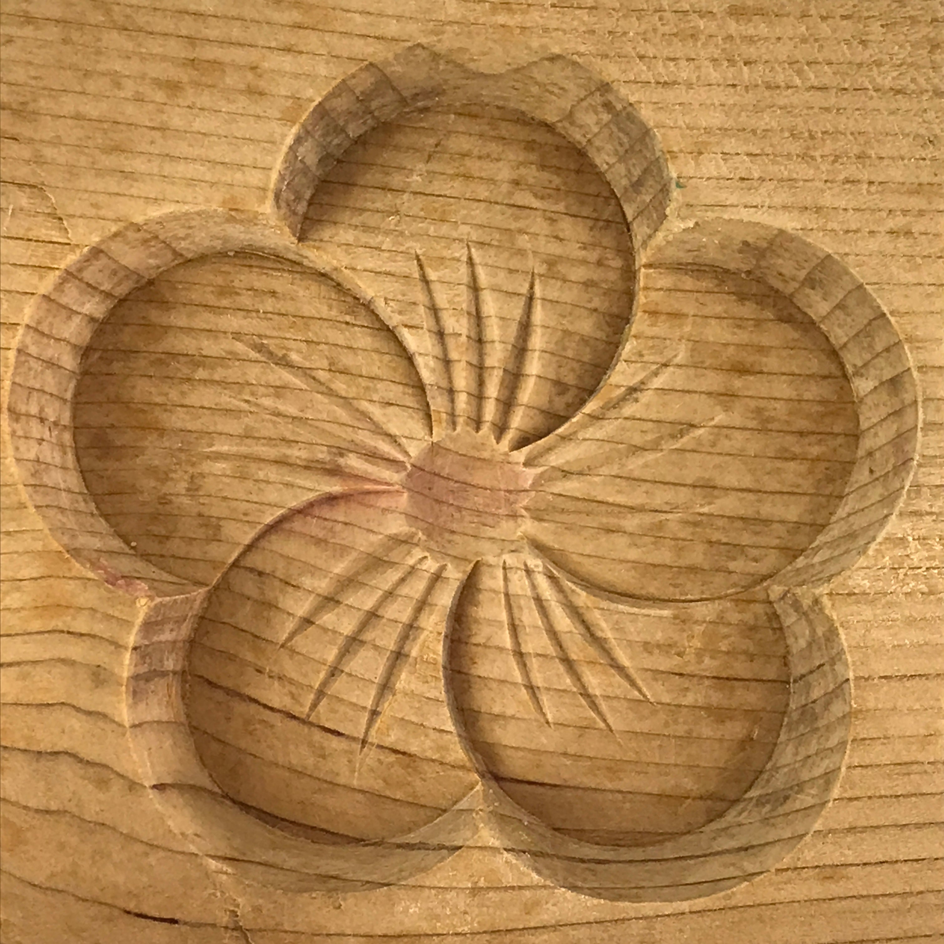 Japanese Wooden Cake Mold Kashigata Sweets Vtg Plum Blossom Kg396