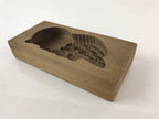 Japanese Wooden Cake Mold Kashigata Sweets Vtg Sunrise Pine Tree Kg401