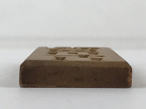 Japanese Wooden Carved Cake Mold Kashigata Kanji Symbol Mold Vtg Wagashi Kg445