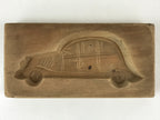Japanese Wooden Carved Cake Mold Kashigata Sweet Wagashi Vtg Car Kuruma Kg422