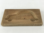 Japanese Wooden Carved Cake Mold Kashigata Sweet Wagashi Vtg Car Kuruma Kg422
