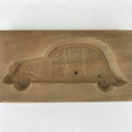 Japanese Wooden Carved Cake Mold Kashigata Sweet Wagashi Vtg Car Kuruma Kg422