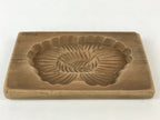Japanese Wooden Carved Cake Mold Kashigata Sweet Wagashi Vtg Flower Hana Kg421