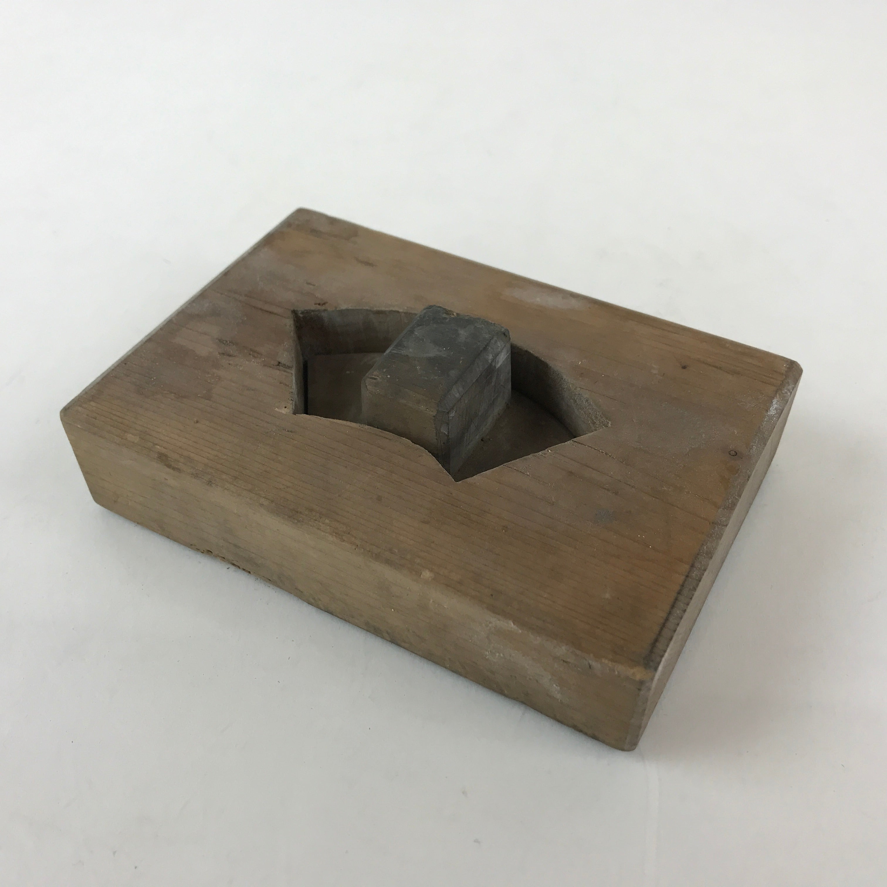 Japanese Wooden Carved Cake Mold Kashigata Sweet Wagashi Vtg Oshigata Kg428