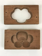 Japanese Wooden Carved Cake Mold Kashigata Sweets Wagashi Vtg Plum Blossom Kg407
