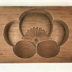 Japanese Wooden Carved Cake Mold Kashigata Sweets Wagashi Vtg Plum Blossom Kg407