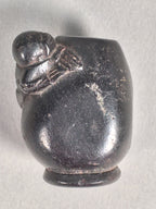 Japanese Wooden Carved Netsuke Kimono Accessory Vtg Pot JK112