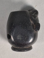 Japanese Wooden Carved Netsuke Kimono Accessory Vtg Pot JK112