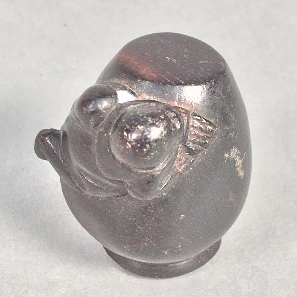 Japanese Wooden Carved Netsuke Kimono Accessory Vtg Pot JK112