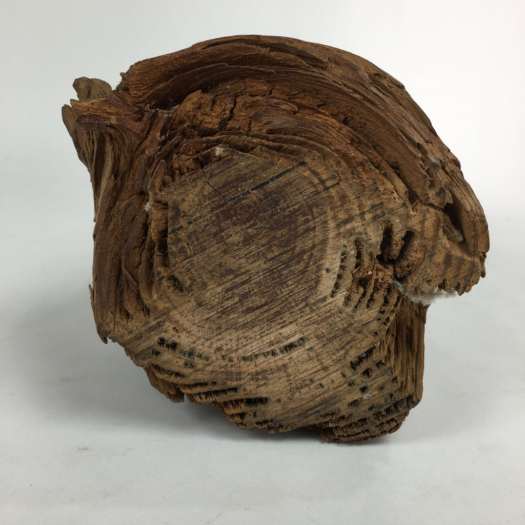 Japanese Wooden Carved Statue Buddhist Bodhidharma Vtg Monk Daruma Brown BD710