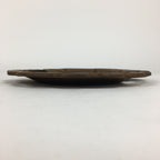 Japanese Wooden Carving Tray Obon Vtg Natural Wood Bear And Salmon UR639