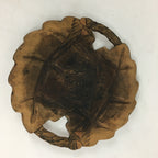 Japanese Wooden Carving Tray Obon Vtg Natural Wood Bear And Salmon UR639