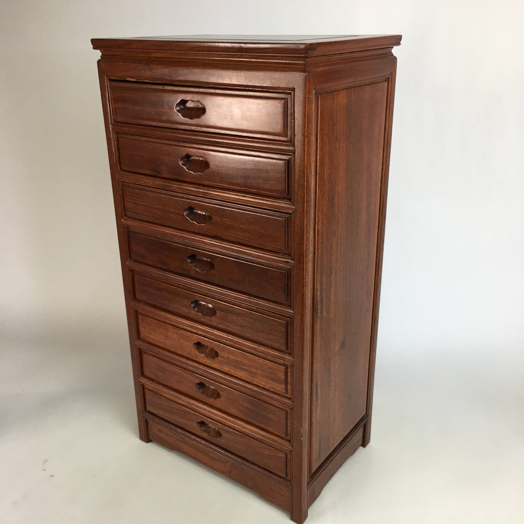 Japanese Wooden Chest 8 Drawers Tansu Vtg Hikidashi-dana Brown T245