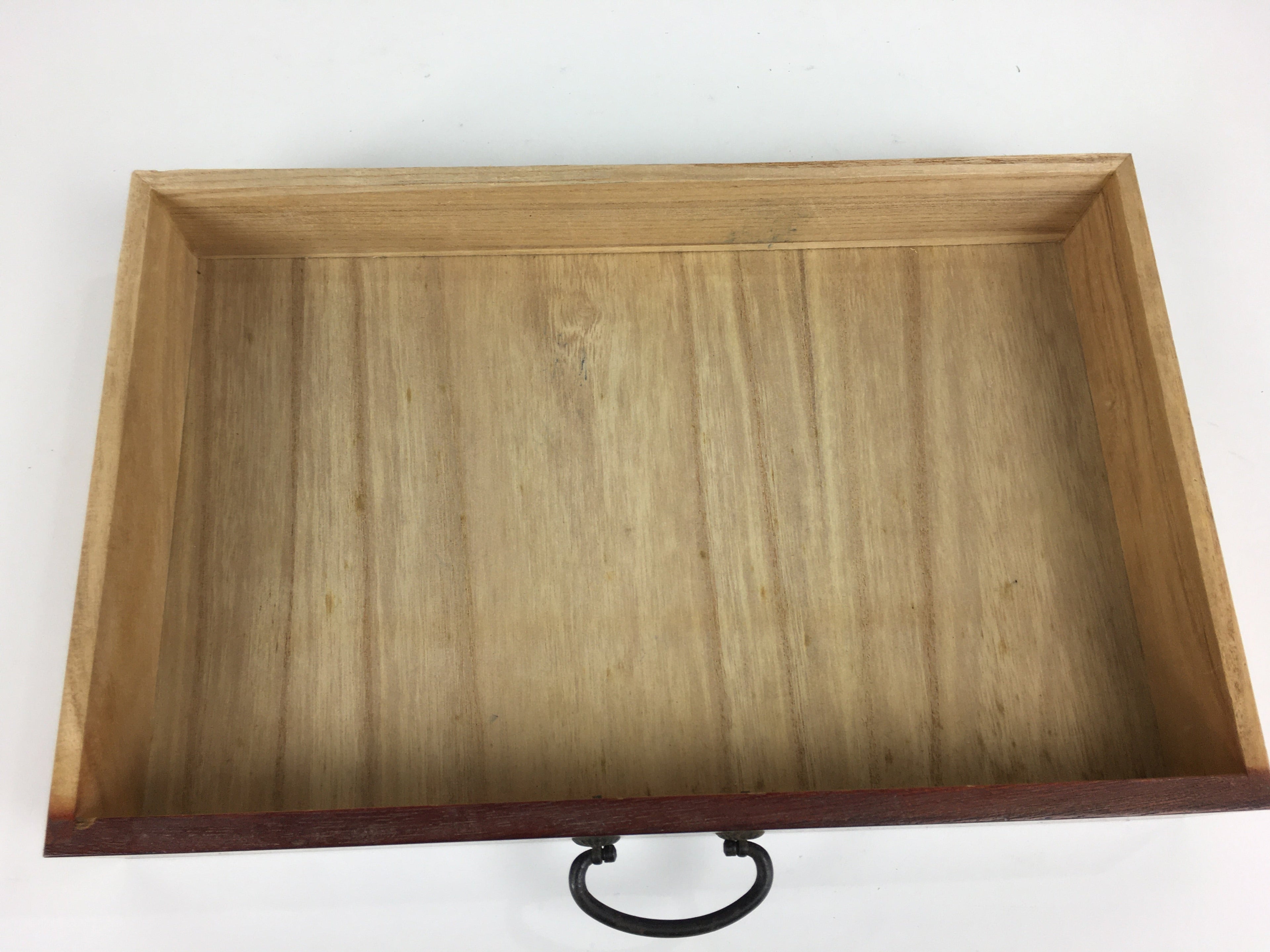Japanese Wooden Chest Of Drawers Vtg Haribako Maki-e Tansu Brown T286